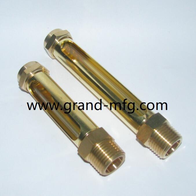 美制NPT螺纹直铜管油标液位指示器 管状液位视镜 2