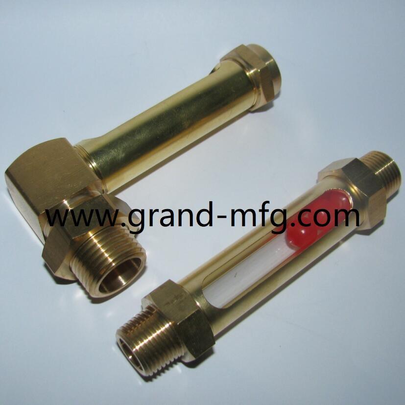 美制NPT螺纹直铜管油标液位指示器 管状液位视镜 3