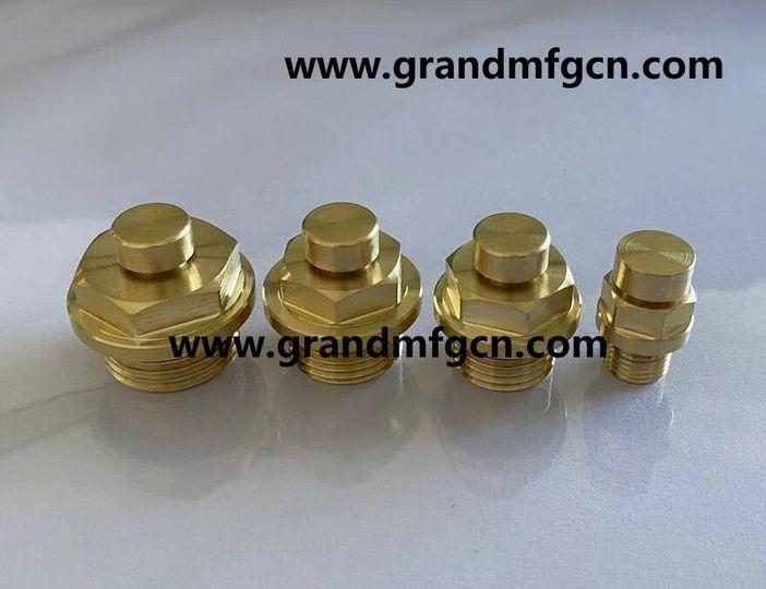英制管螺紋變速機齒輪箱GrandMfg®銅排氣閥銅呼吸閥銅通氣帽銅透氣塞 3