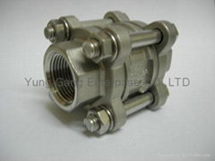 3 PIECES CHECK VALVES(全材質，無墊片)