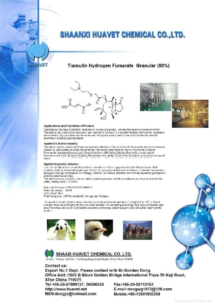 Tiamulin Fumarate 80% Granular(Cas No.,89708-74-7 ) 4