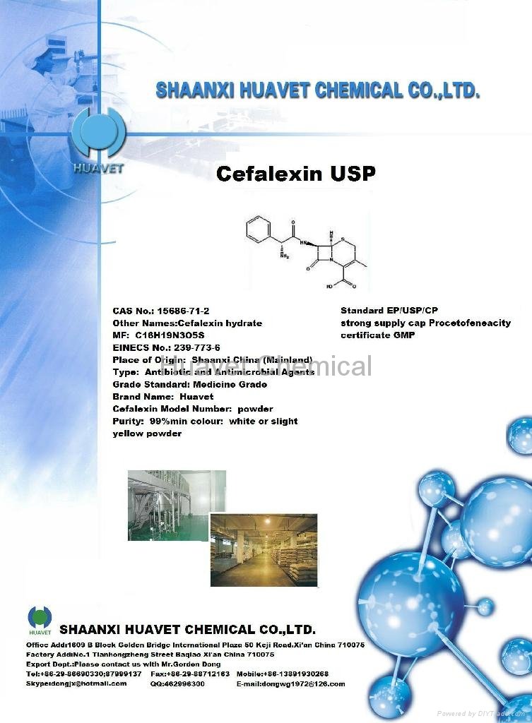Cefalexin USP32 (CAS No.:15686-71-2) 