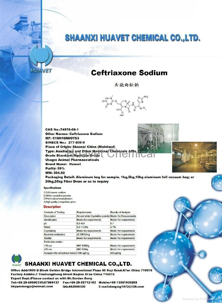 Ceftriaxone Sodium(CAS No.:74578-69-1)  1