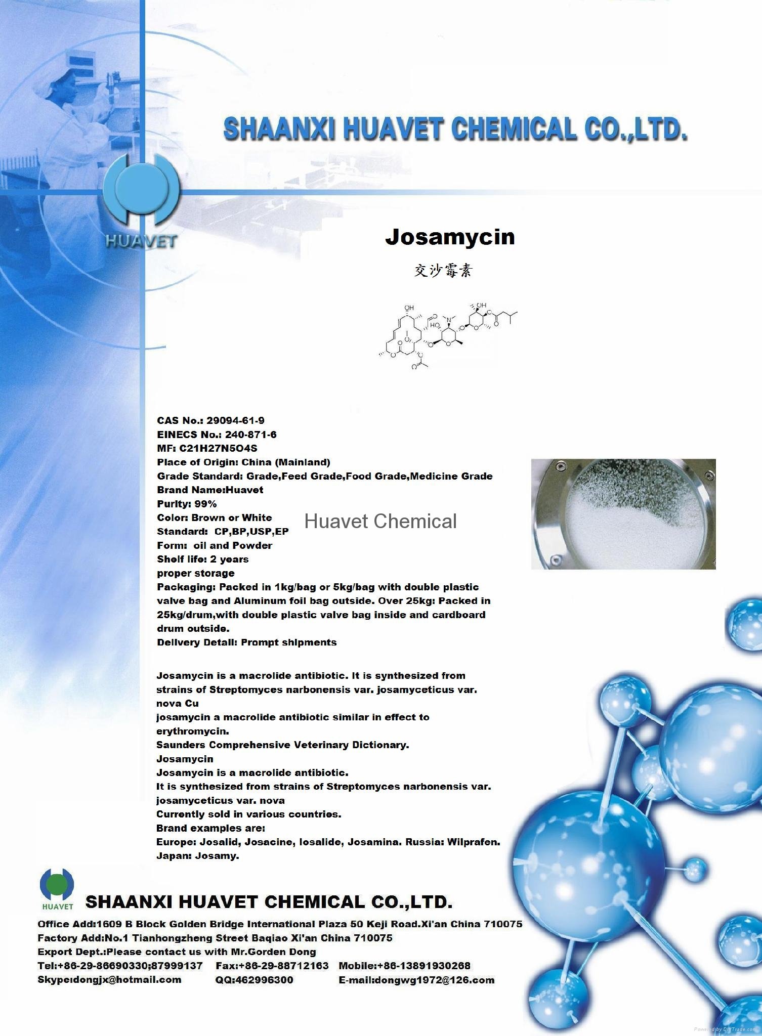 Josamycin (CAS No.: 29094-61-9 )