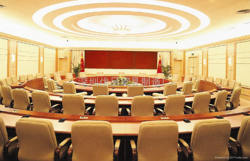 深圳傢具廠中高檔辦公傢具實木會議台會議台 2