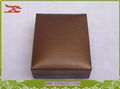 Jewelry Box manufactory, pendant box brown leatherette paper