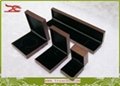 Jewelry Box manufactory, pendant box brown leatherette paper