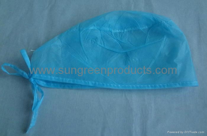 Disposable nonwoven surgical cap