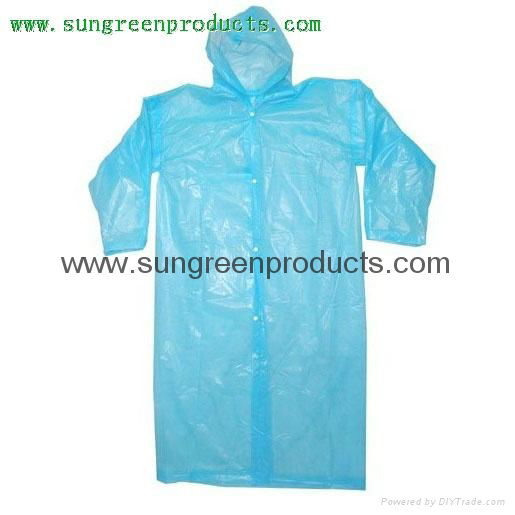 Disposable PE raincoat