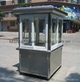 Stainless steel steel bus-stop shelter 