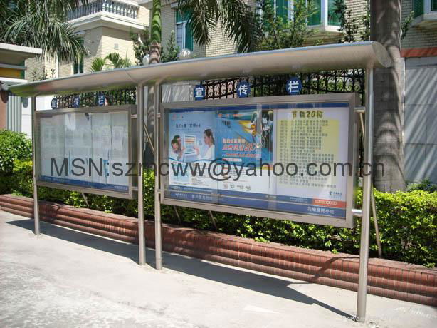 Stainless steel steel bus-stop shelter  5