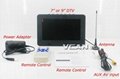  9 inch Digital TV Analog TV USB TF MP5 player AV in Rechargeable Battery  4
