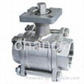 3pc ball valve with mounting pad