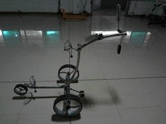 Remote stainless steel golf trolley