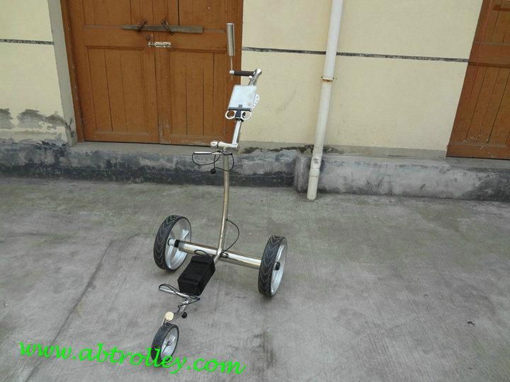 Electric stainless steel golf trolley tubular motors quite and hot 2