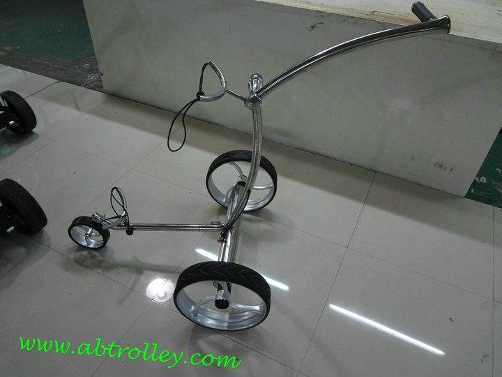 Electric stainless steel golf trolley tubular motors quite and hot 3