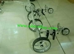 Stainless steel golf trolley