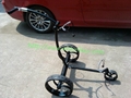 Black stainless steel remote golf trolley