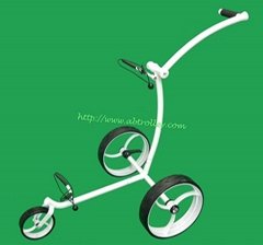 Classic wave design Stainless Steel push golf trolley