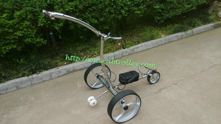 High degree Stainless steel Golf Trolley with double linix motors