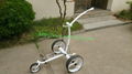 White Noble Remote Electric Stainless steel Golf Trolley of double linix motors