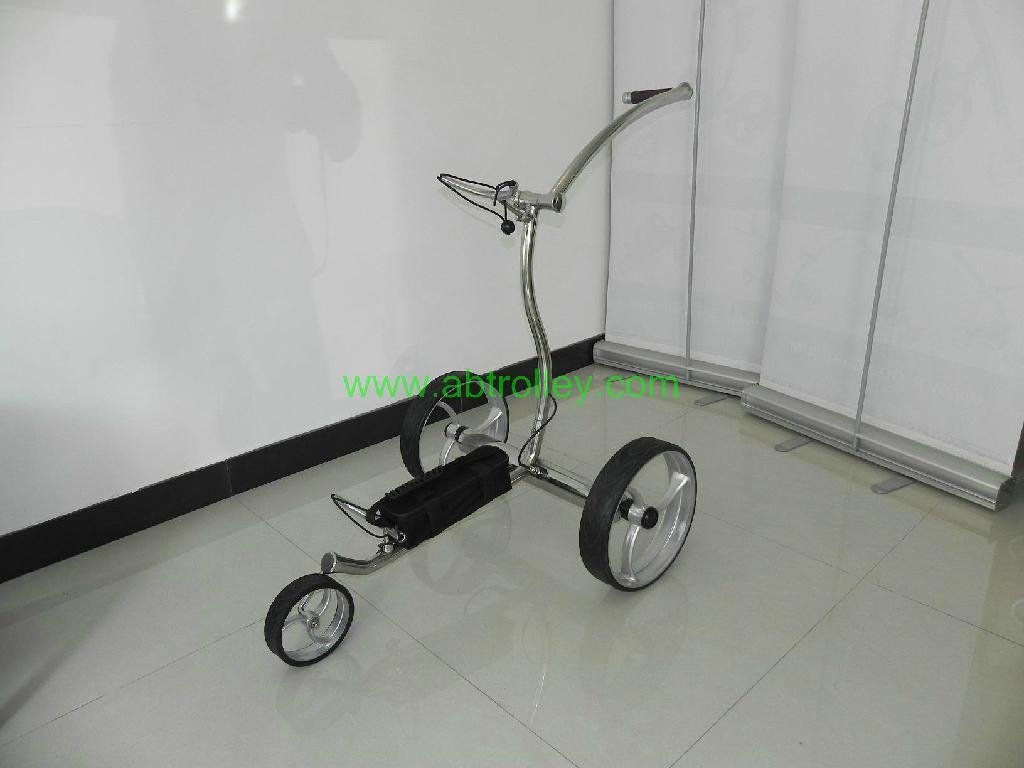 High Grade Stainless steel Golf Trolley with double brushless motors 3