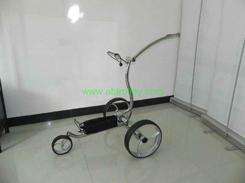 High Quality Stainless steel Golf Trolley with double brushless motors 3