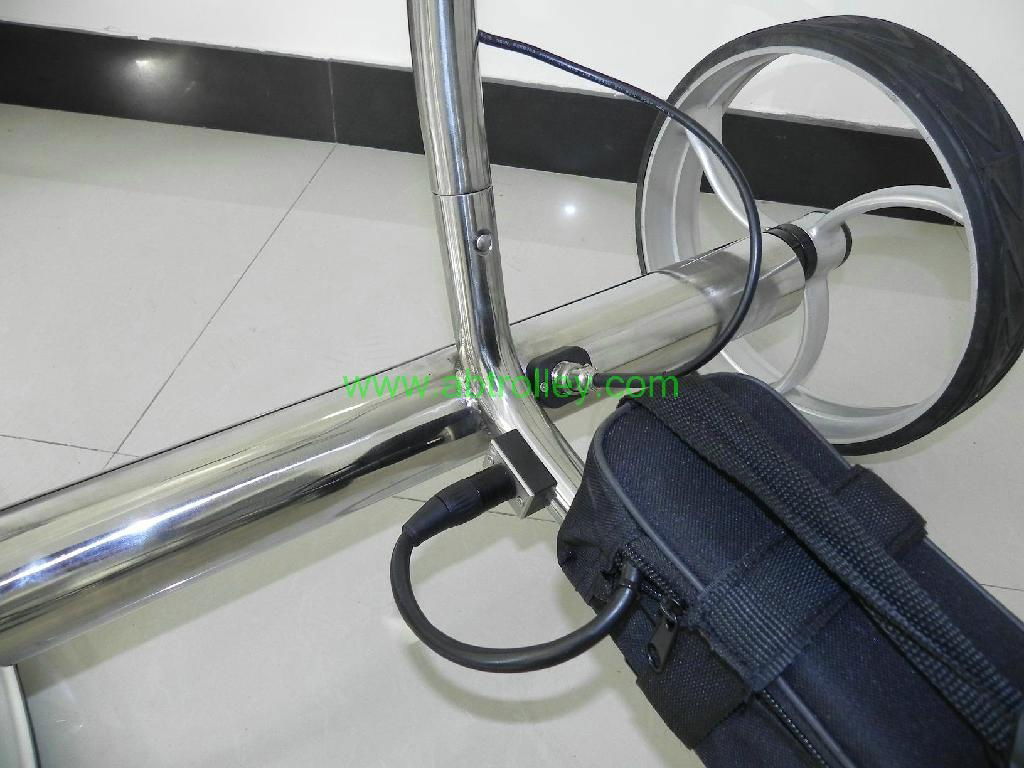 High Quality Stainless steel Golf Trolley with double brushless motors 4