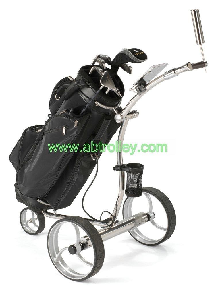High Quality Stainless steel Golf Trolley with double brushless motors 5