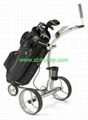 Stainless steel electric golf trolley,GOOD FUNCTION golf trolley