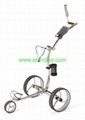 Wave shaped Germany stainless steel golf trolley with lithium battery 5