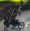 Aluminum Foldable Pull Push Electric Golf Trolley with Remote Control 5