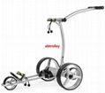  Aluminum Foldable Pull Push Electric Golf Trolley with Remote Control 1