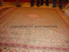 Special gold carpet, washed carpet, hand-made silk & wool carpetبساط المشي الطبي