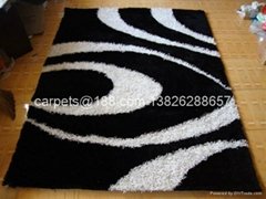 黒白色地毯210x270cm供應優質冰絲地毯
