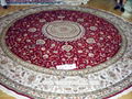 Production of handmade round handmade carpet 12x12ft American silk carpet