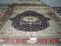 中国最好的天然桑蚕丝地毯-波斯地毯18X12ft