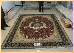 Wholesale handmade real gold carpet and art tapestry for living room