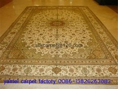 Wholesale size 9x12 feet Canton Fair Persian Handmade Silk rug living room