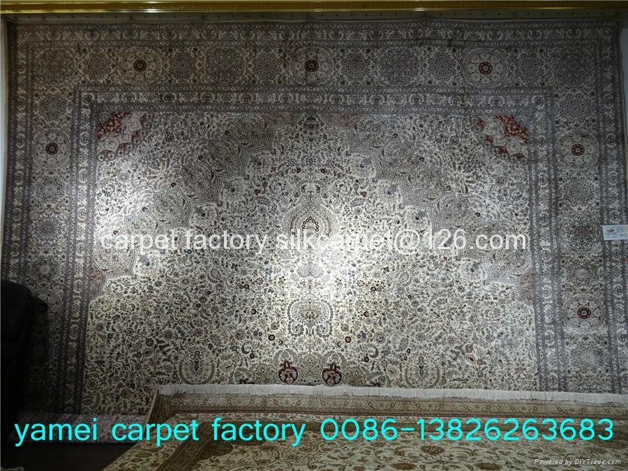 high quality handmade silk carpet manufacturer -Yamei carpet factory 1
