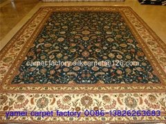 handmade silk Persian carpet art tapestry