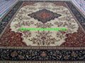 Production of silk & wool carpet and