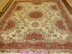 Production of wool & silk carpet and tapestry