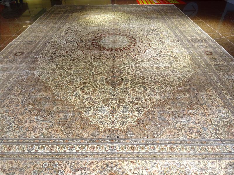 Factory Price Direct Selling Pure Handmade Persian Style Silk Carpet 600L