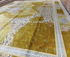 Asian American handmade silk carpet 18 x 24 ft worth millions of yuan