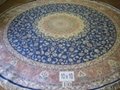 Production of handmade round handmade carpet 12x12ft American silk carpet