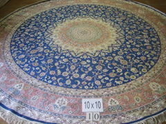 Production of handmade round handmade carpet 12x12ft American silk carpet