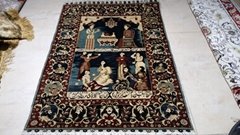Yamei carpet factory a flower Handmade Persian silk art tapestry