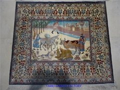 Silk material Asian American hand-made art tapestry 2x2ft study tapestry