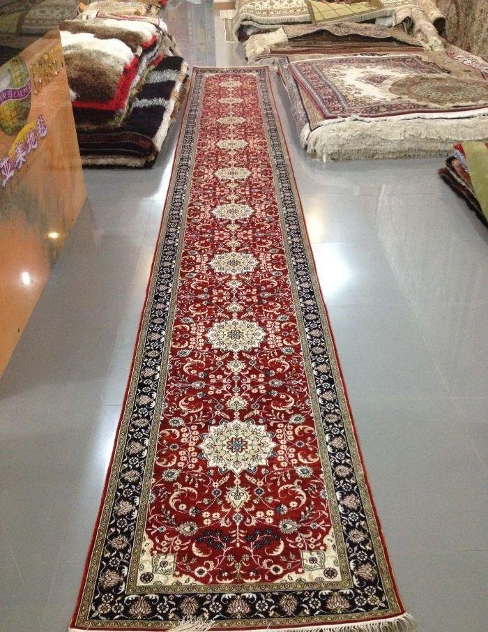 Yamei legend Handmade 2.5x15ft corridor carpet made of silk 1